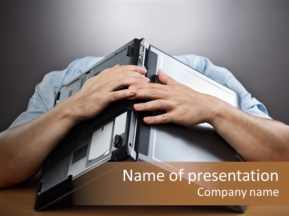 Frustration Male Man PowerPoint Template