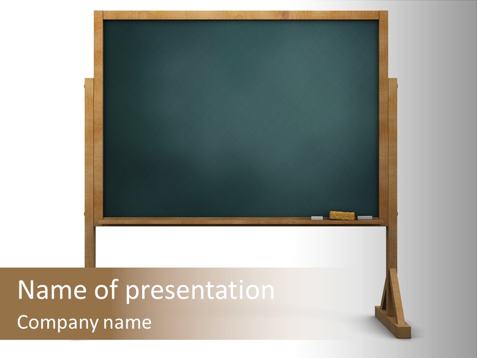 Chalkboard Background Study PowerPoint Template