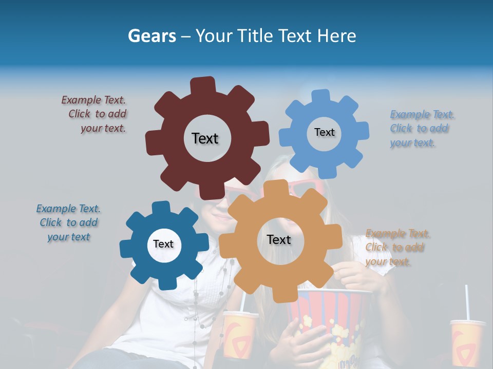 Glasses Indoors Women PowerPoint Template