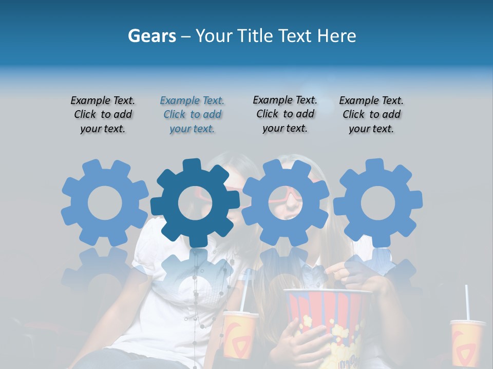 Glasses Indoors Women PowerPoint Template