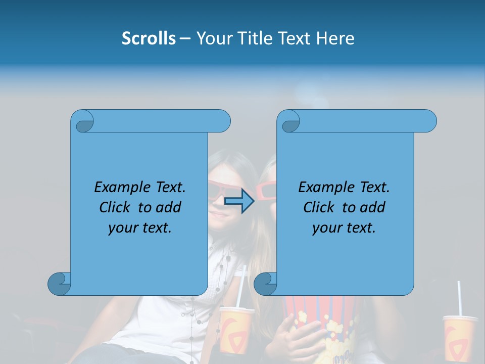 Glasses Indoors Women PowerPoint Template