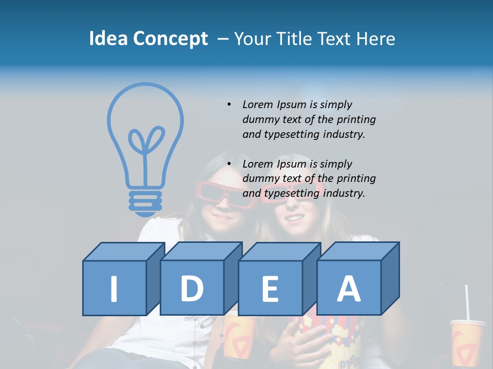 Glasses Indoors Women PowerPoint Template