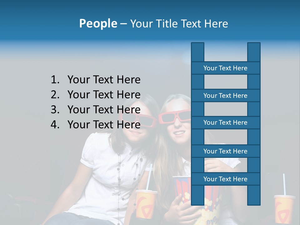 Glasses Indoors Women PowerPoint Template