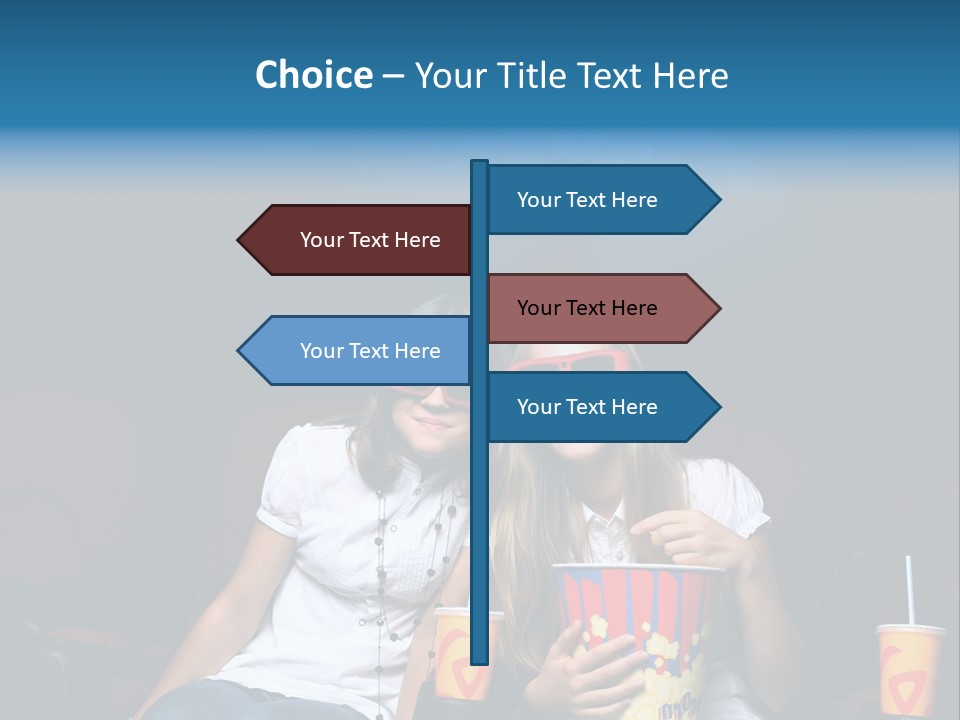 Glasses Indoors Women PowerPoint Template