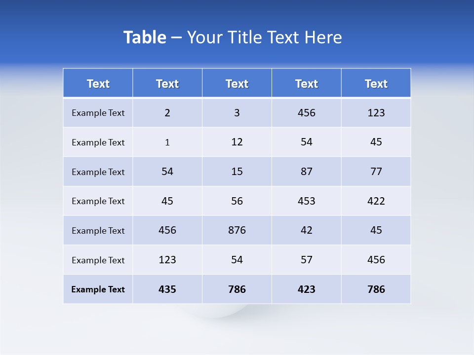 Ball Stability Study PowerPoint Template