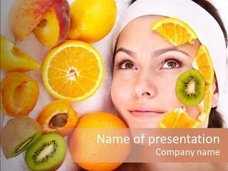 Citrus Antioxidant Fruit PowerPoint Template