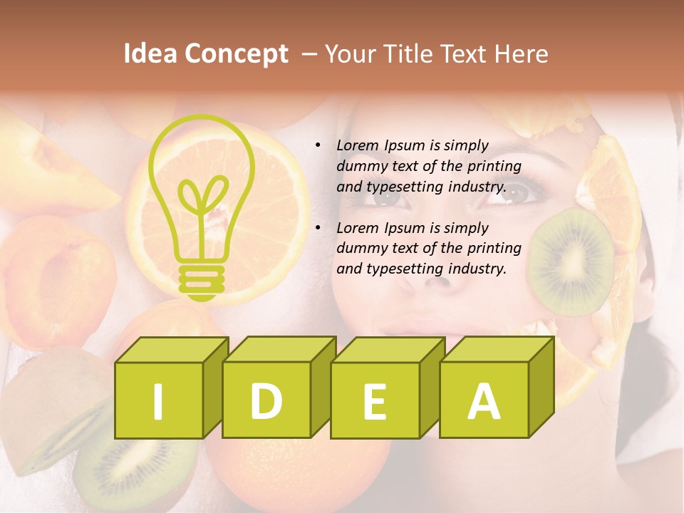 Citrus Antioxidant Fruit PowerPoint Template