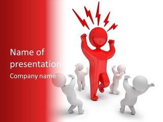 Rage Kid Figure PowerPoint Template