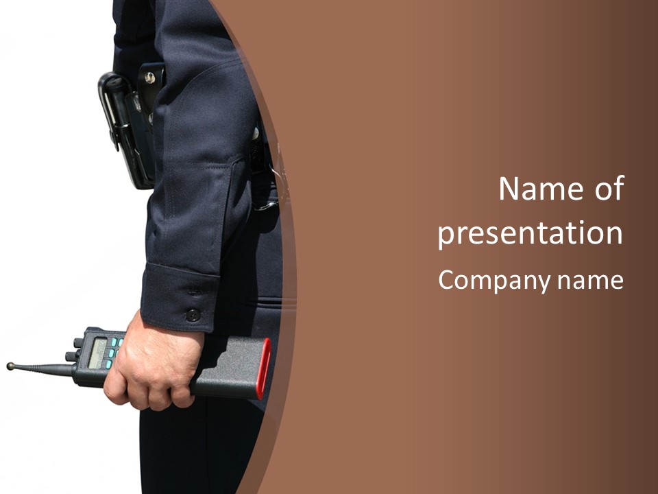 Terrorism Safety Security Guard PowerPoint Template