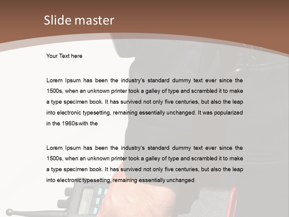 Terrorism Safety Security Guard PowerPoint Template