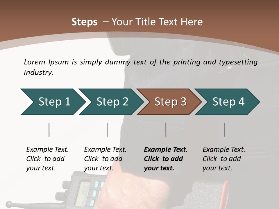 Terrorism Safety Security Guard PowerPoint Template