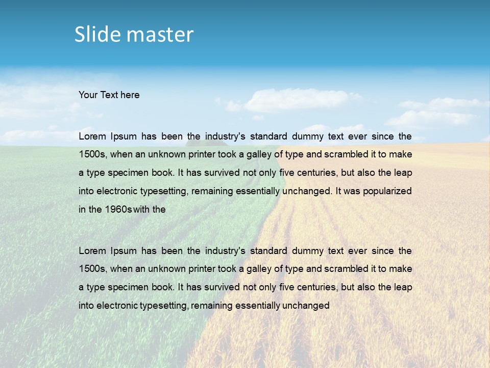 Outdoor Plain Yellow PowerPoint Template