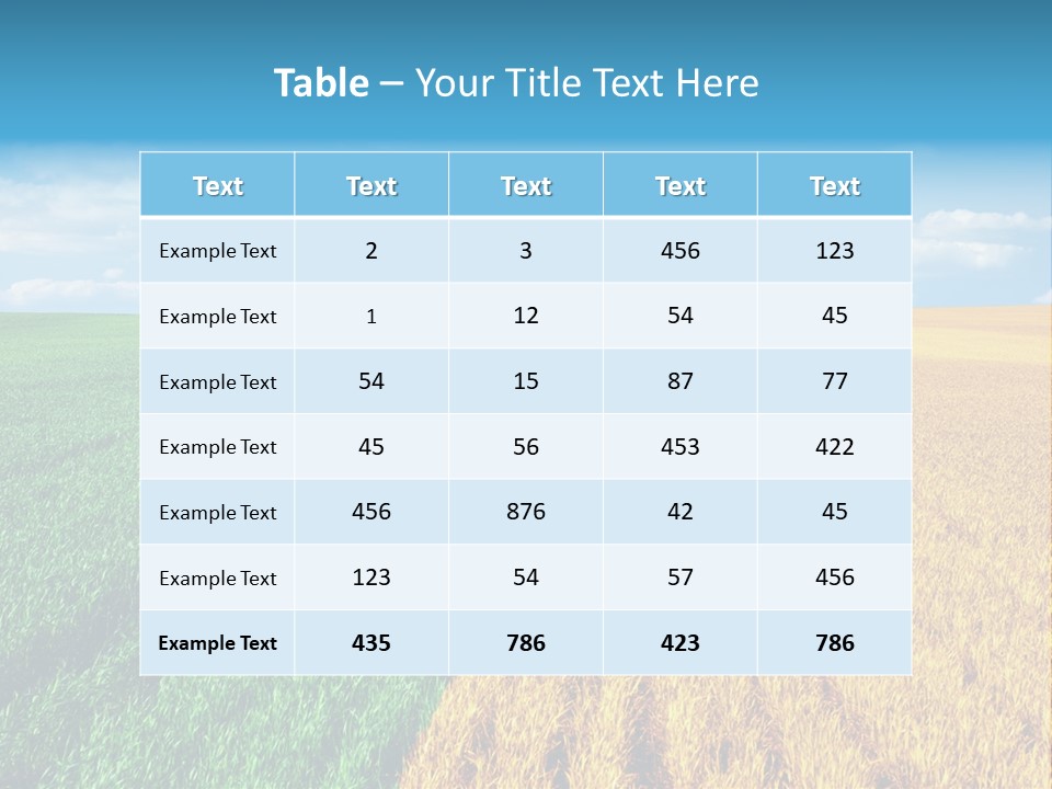 Outdoor Plain Yellow PowerPoint Template