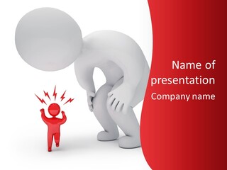 Angry Model Screaming PowerPoint Template