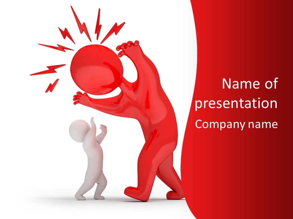 Sad Model Isolation PowerPoint Template