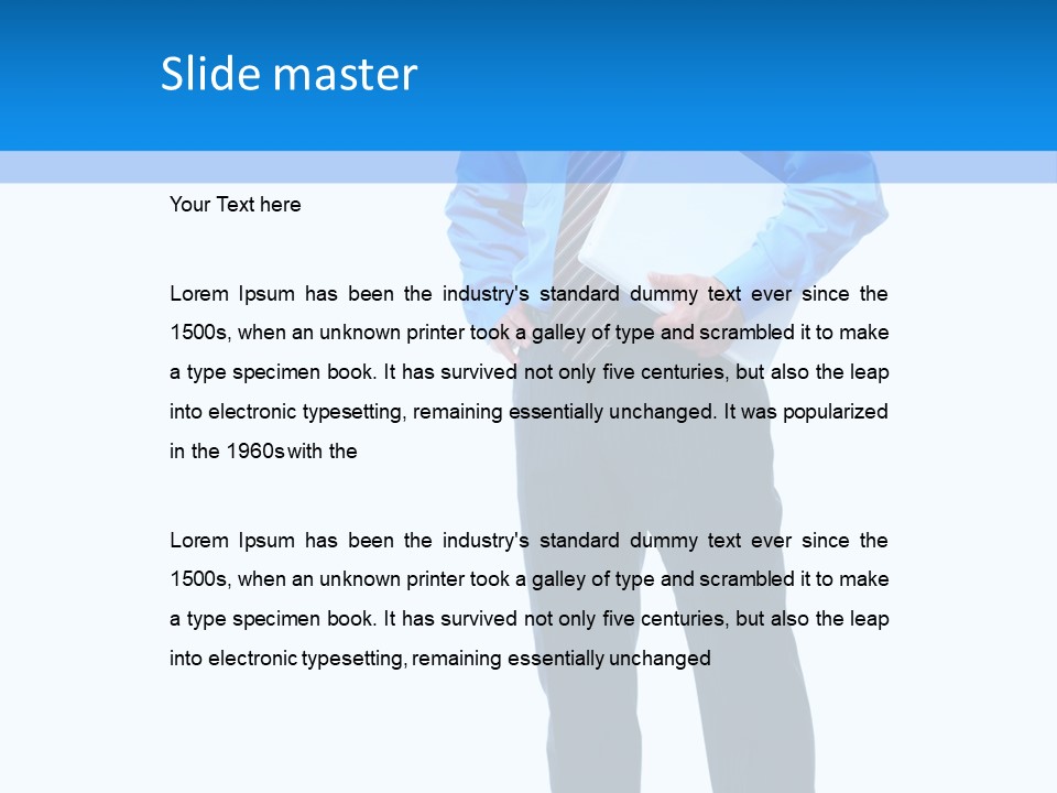 Portrait Optimist Male PowerPoint Template