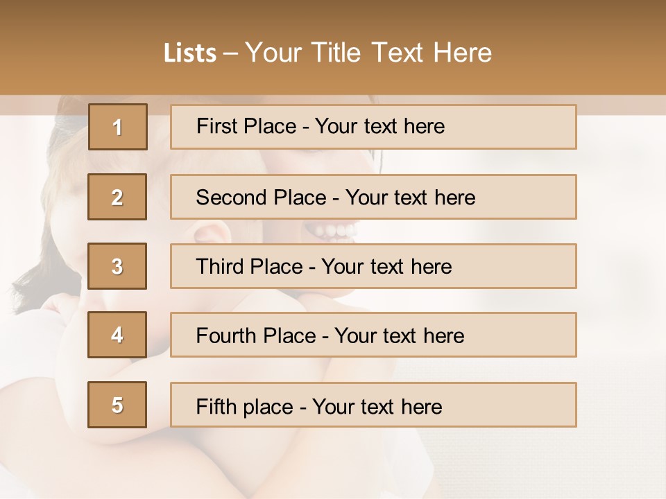 Human Caucasian Happy PowerPoint Template