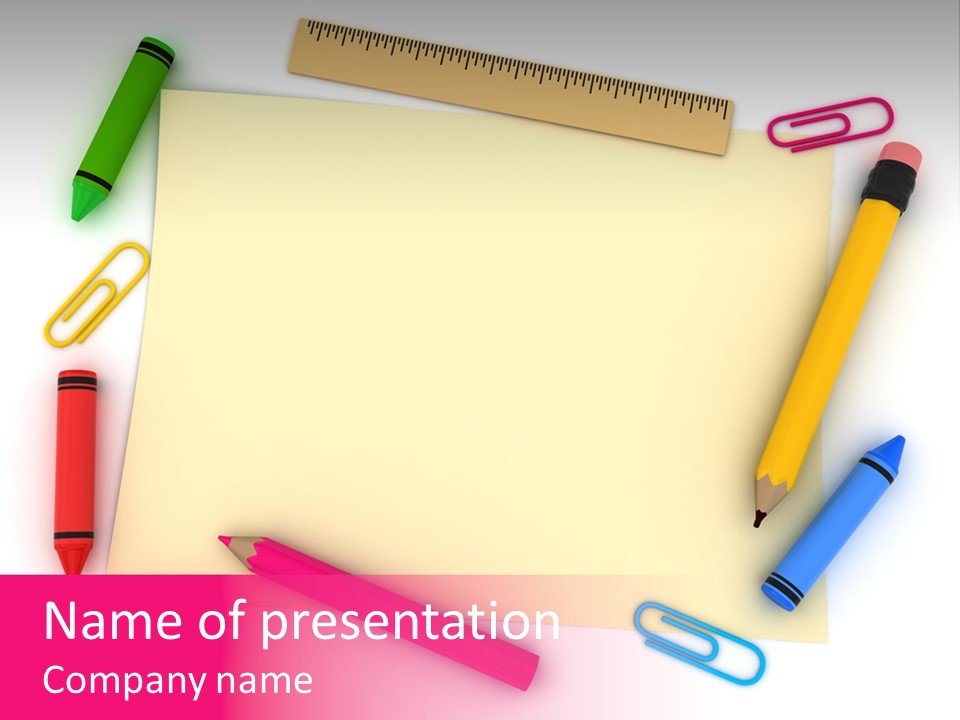 Note Illustration Design PowerPoint Template