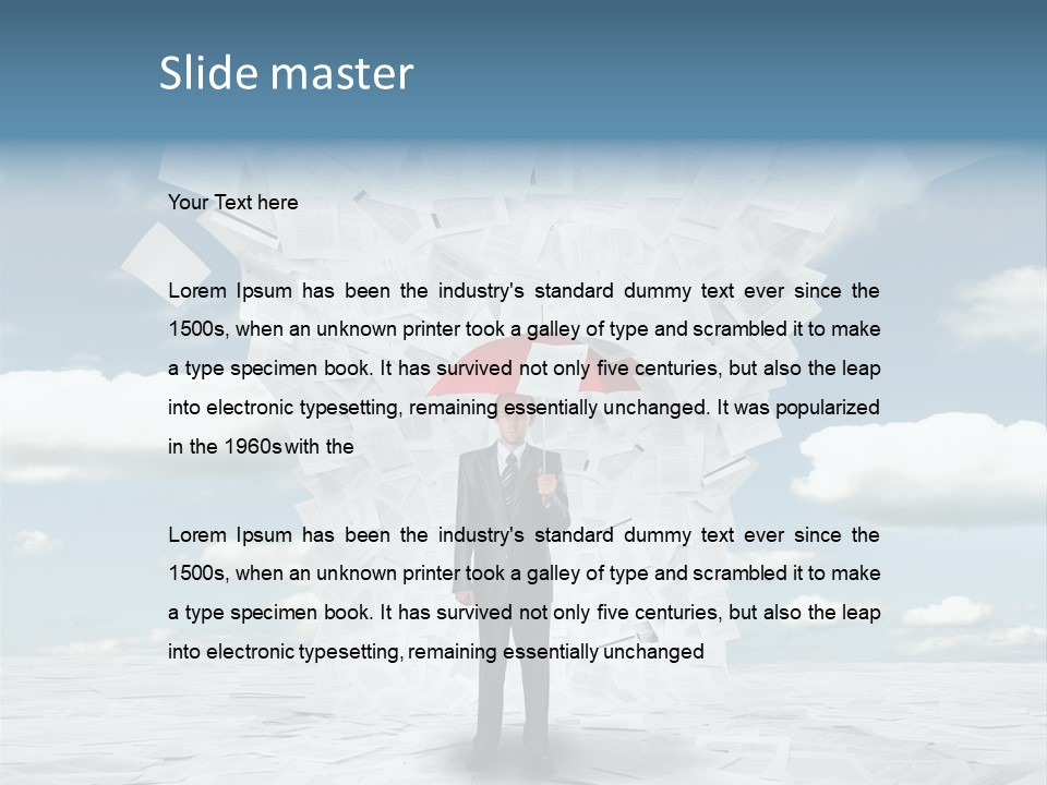 Serious Sky Man PowerPoint Template