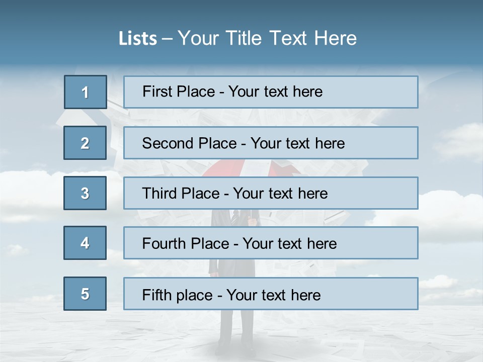 Serious Sky Man PowerPoint Template