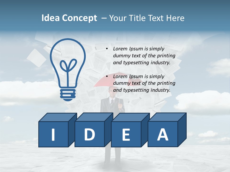 Serious Sky Man PowerPoint Template