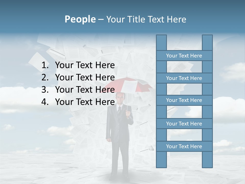 Serious Sky Man PowerPoint Template