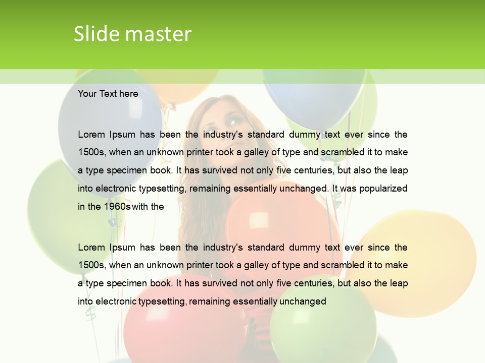 Caucasian White Cheerful PowerPoint Template