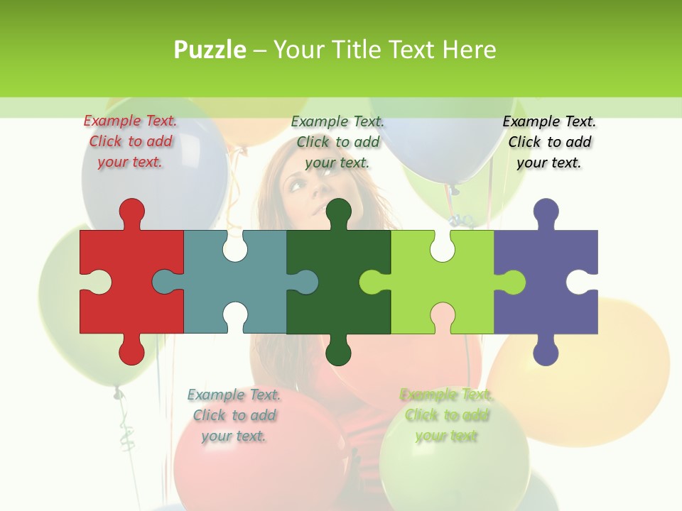 Caucasian White Cheerful PowerPoint Template