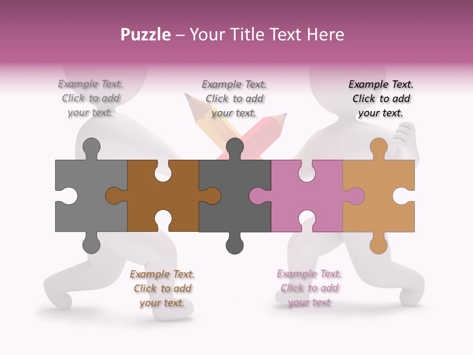 Eraser People Yellow PowerPoint Template