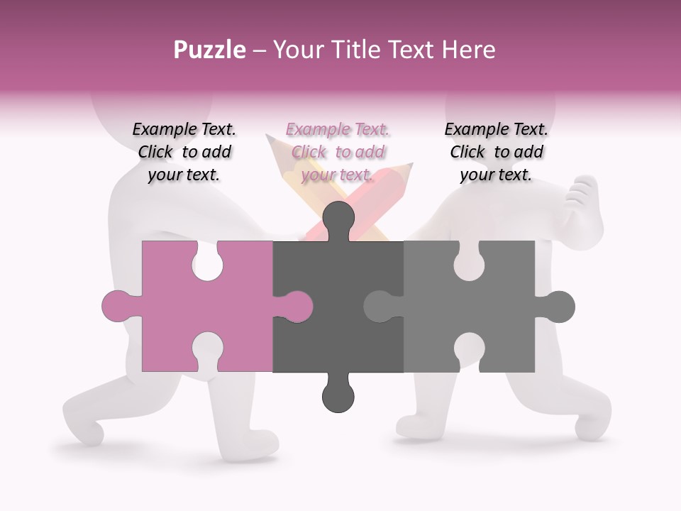 Eraser People Yellow PowerPoint Template