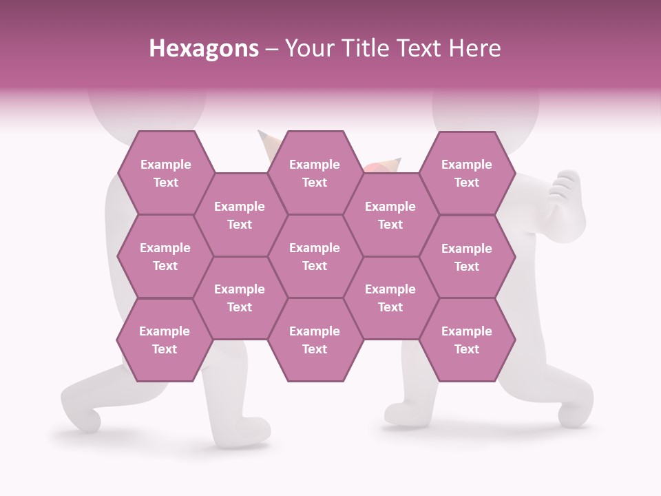 Eraser People Yellow PowerPoint Template