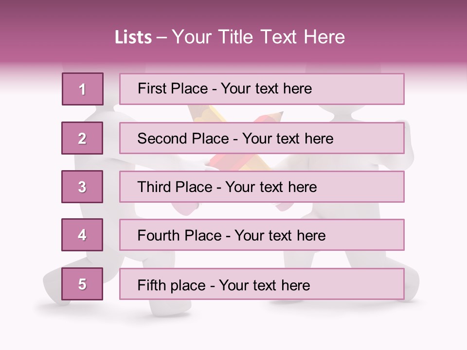 Eraser People Yellow PowerPoint Template