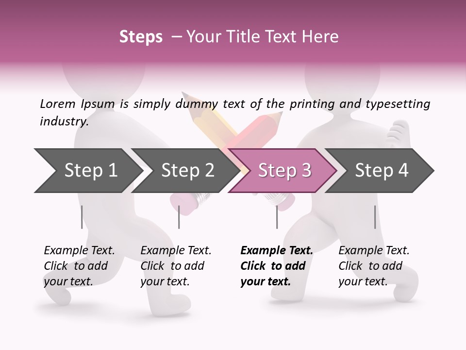 Eraser People Yellow PowerPoint Template