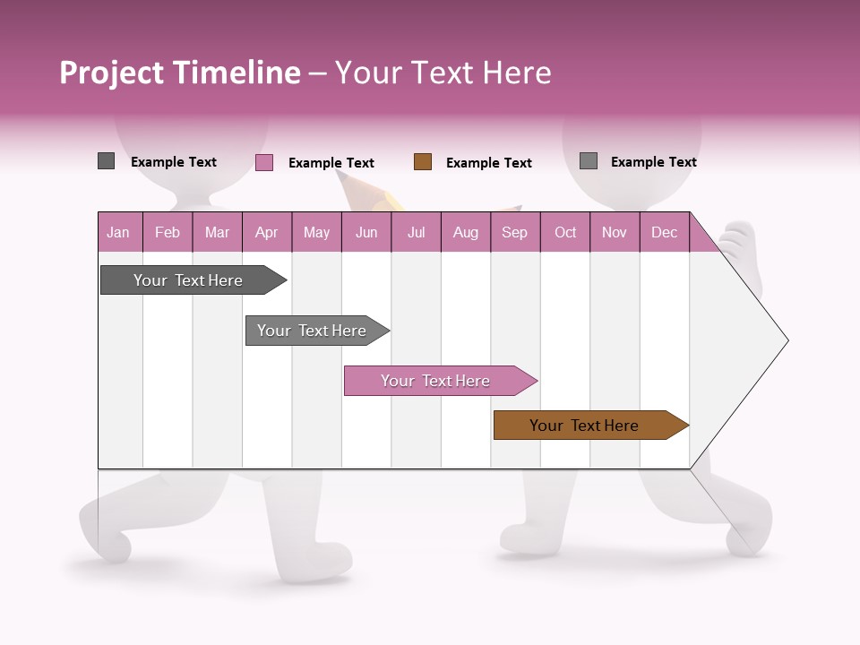 Eraser People Yellow PowerPoint Template