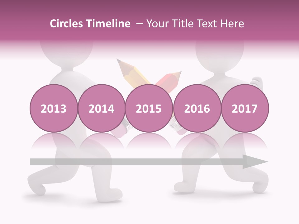 Eraser People Yellow PowerPoint Template