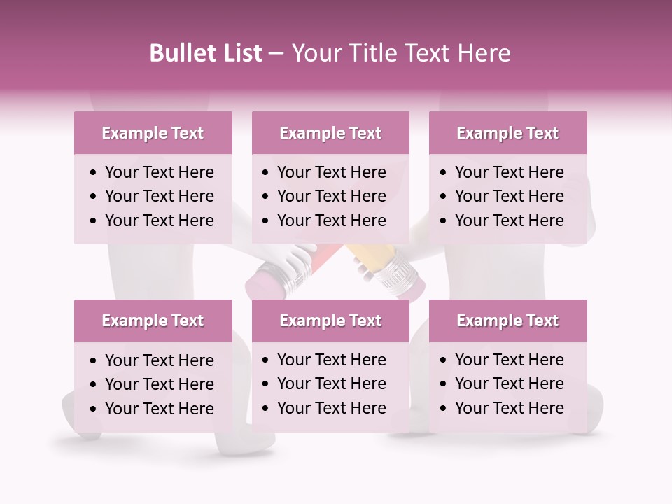 Eraser People Yellow PowerPoint Template