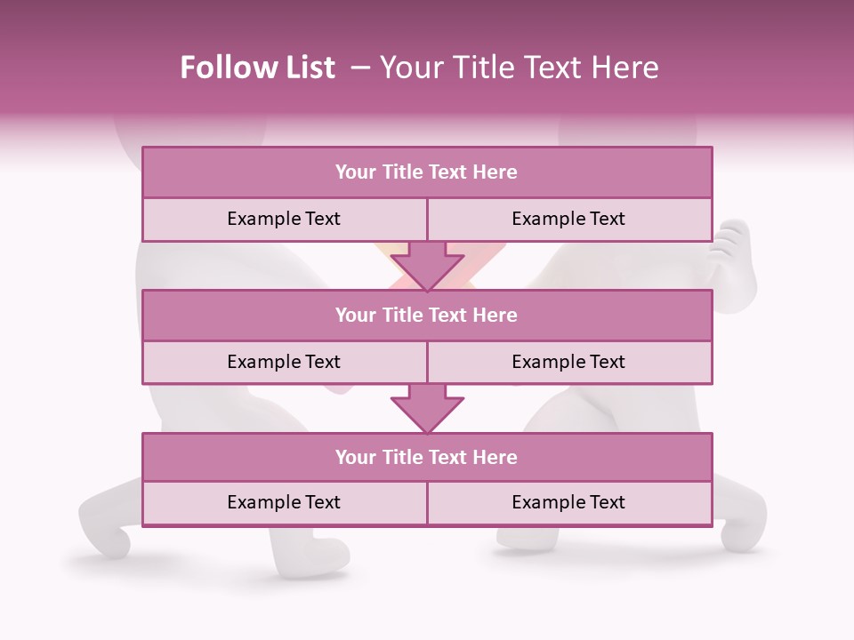 Eraser People Yellow PowerPoint Template