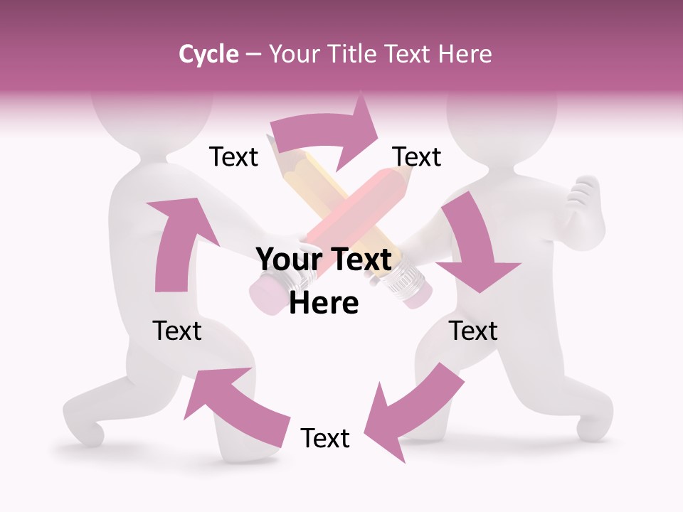 Eraser People Yellow PowerPoint Template