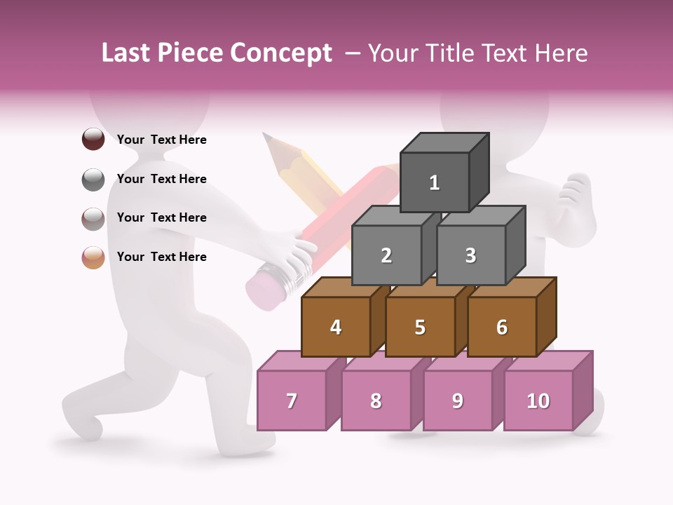 Eraser People Yellow PowerPoint Template