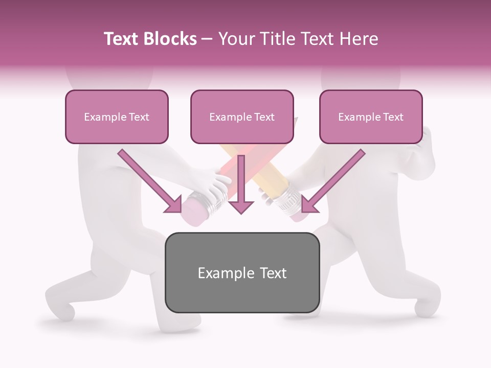 Eraser People Yellow PowerPoint Template
