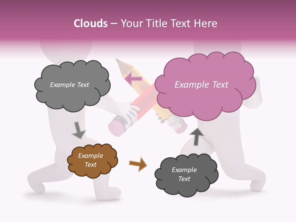 Eraser People Yellow PowerPoint Template