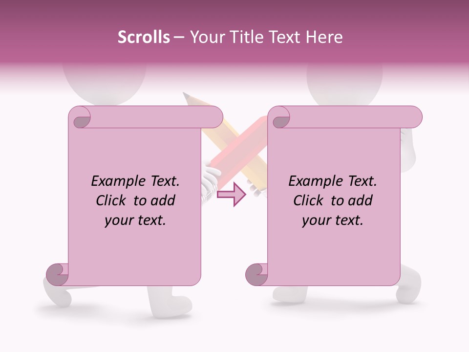 Eraser People Yellow PowerPoint Template