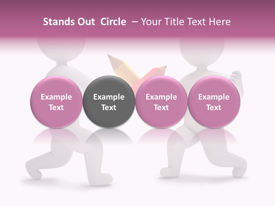 Eraser People Yellow PowerPoint Template