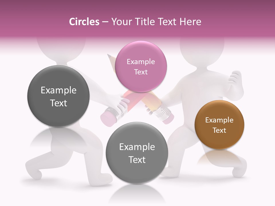 Eraser People Yellow PowerPoint Template