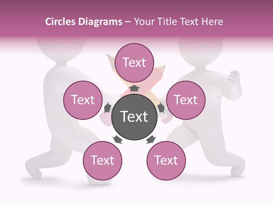 Eraser People Yellow PowerPoint Template