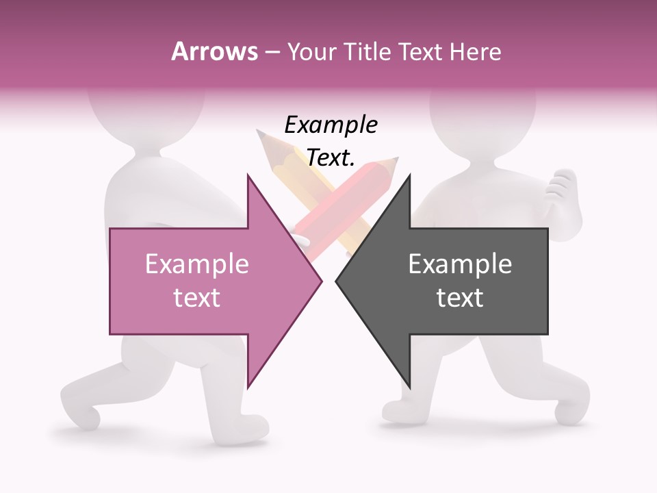 Eraser People Yellow PowerPoint Template