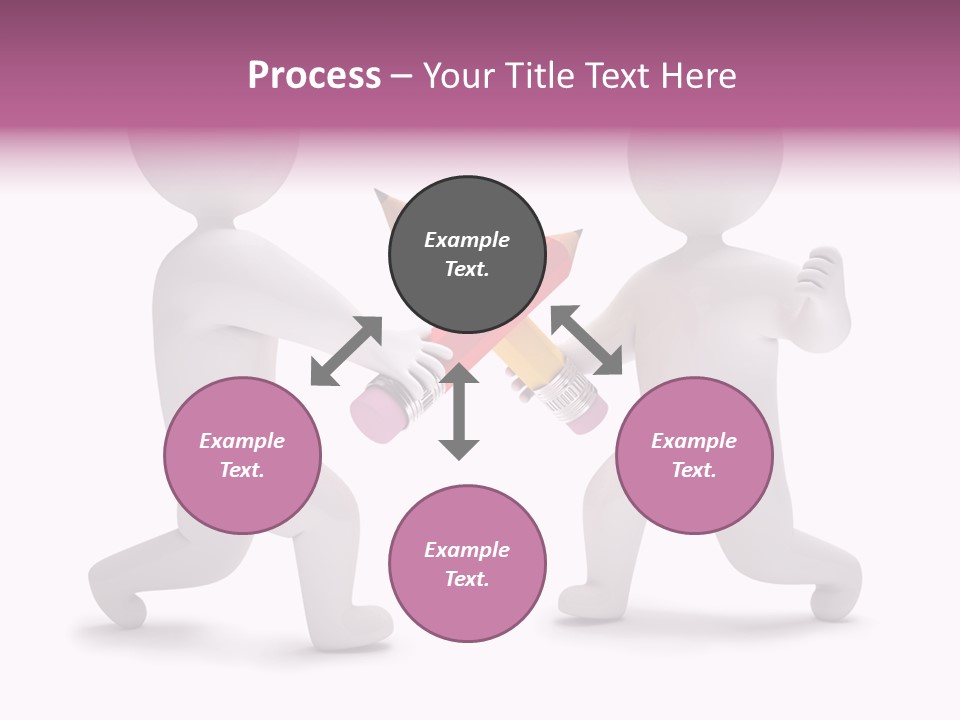 Eraser People Yellow PowerPoint Template