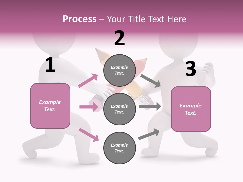 Eraser People Yellow PowerPoint Template