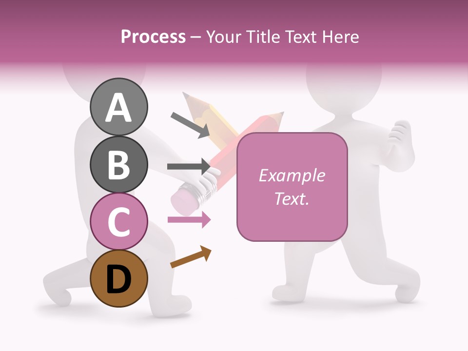 Eraser People Yellow PowerPoint Template