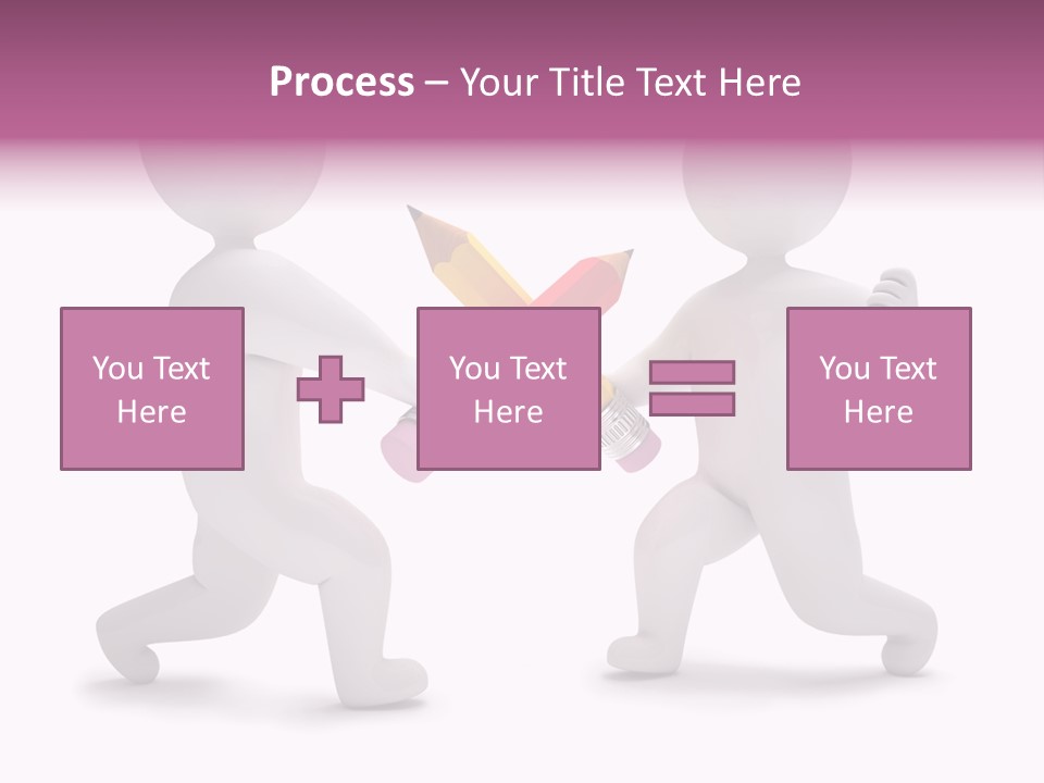 Eraser People Yellow PowerPoint Template